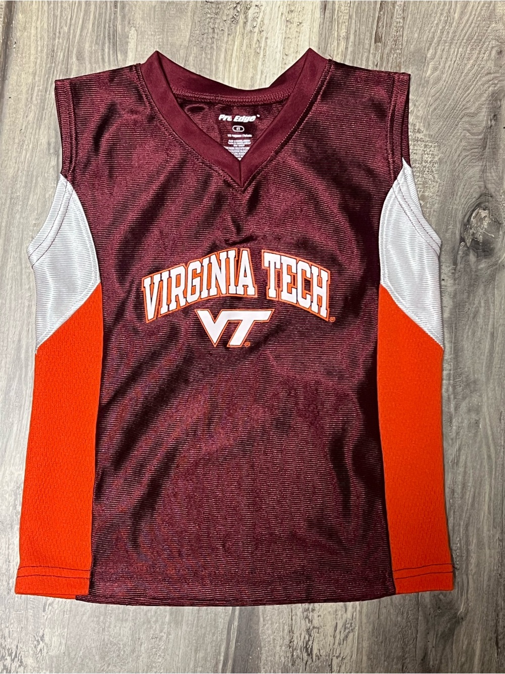 ProEdge Virginia Tech Hokies Sleeveless Athletic Jersey Top Toddler 4T